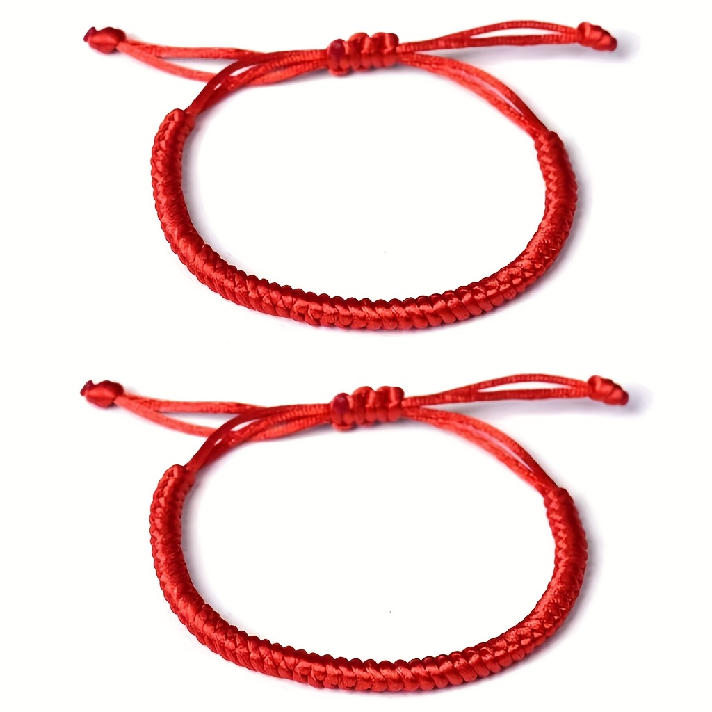 Red Rope Bracelet with Powerful Knot for Casual Attire or as Gift